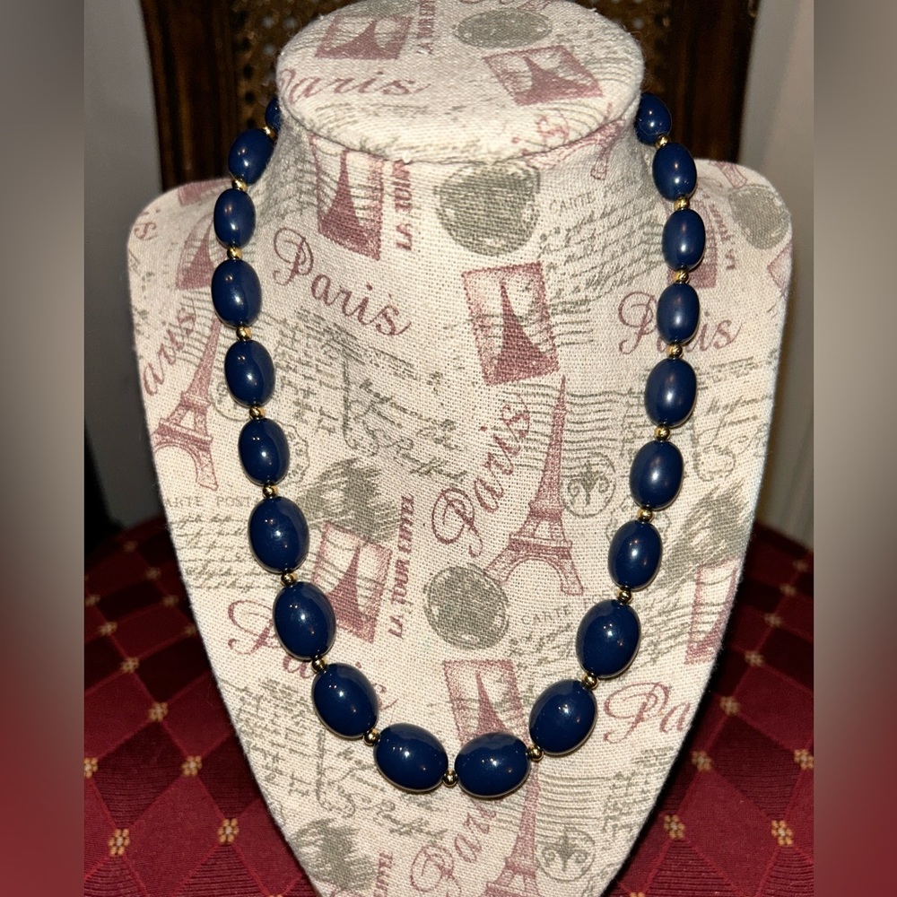 Vintage blue monet necklace